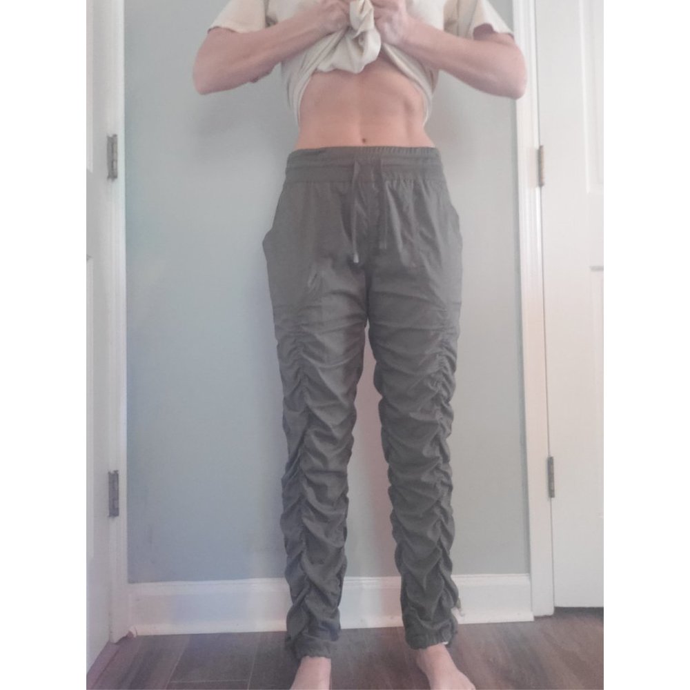 Ruched Army Green Pants
